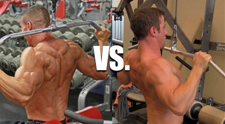 Behind The Neck Lat Pulldown Vs. In Front