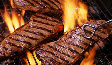steak on the barbecue
