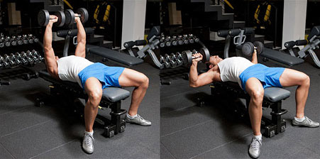 flat dumbbell press