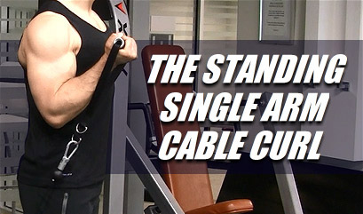 standing single arm cable curl