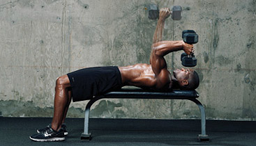 Dumbbell skull crushers, also known as lying triceps extensions, are a