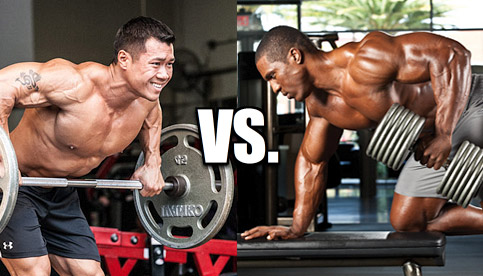 barbell row vs. dumbbell row