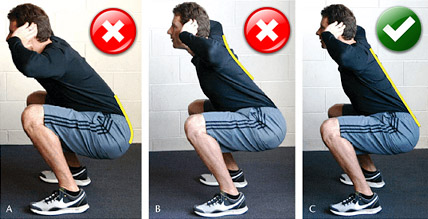 squats lower back