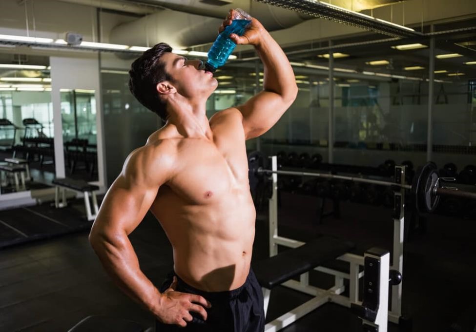 pre-workout problem guy drinking